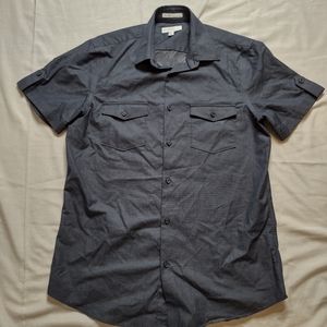 Dark Blue Button Down Shirt (#90)